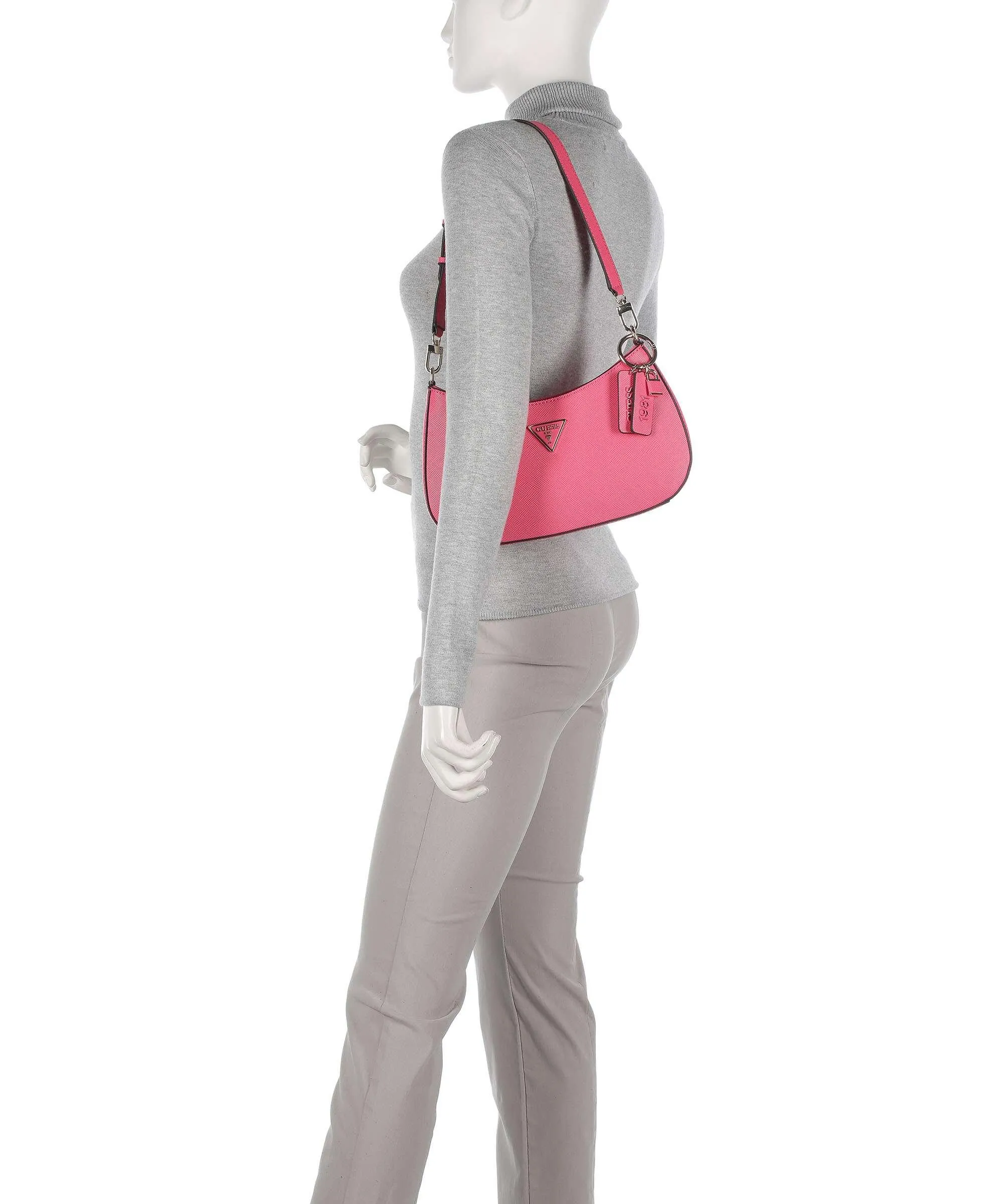 Guess Noelle Borsa a spalla pelle sintetica magenta  