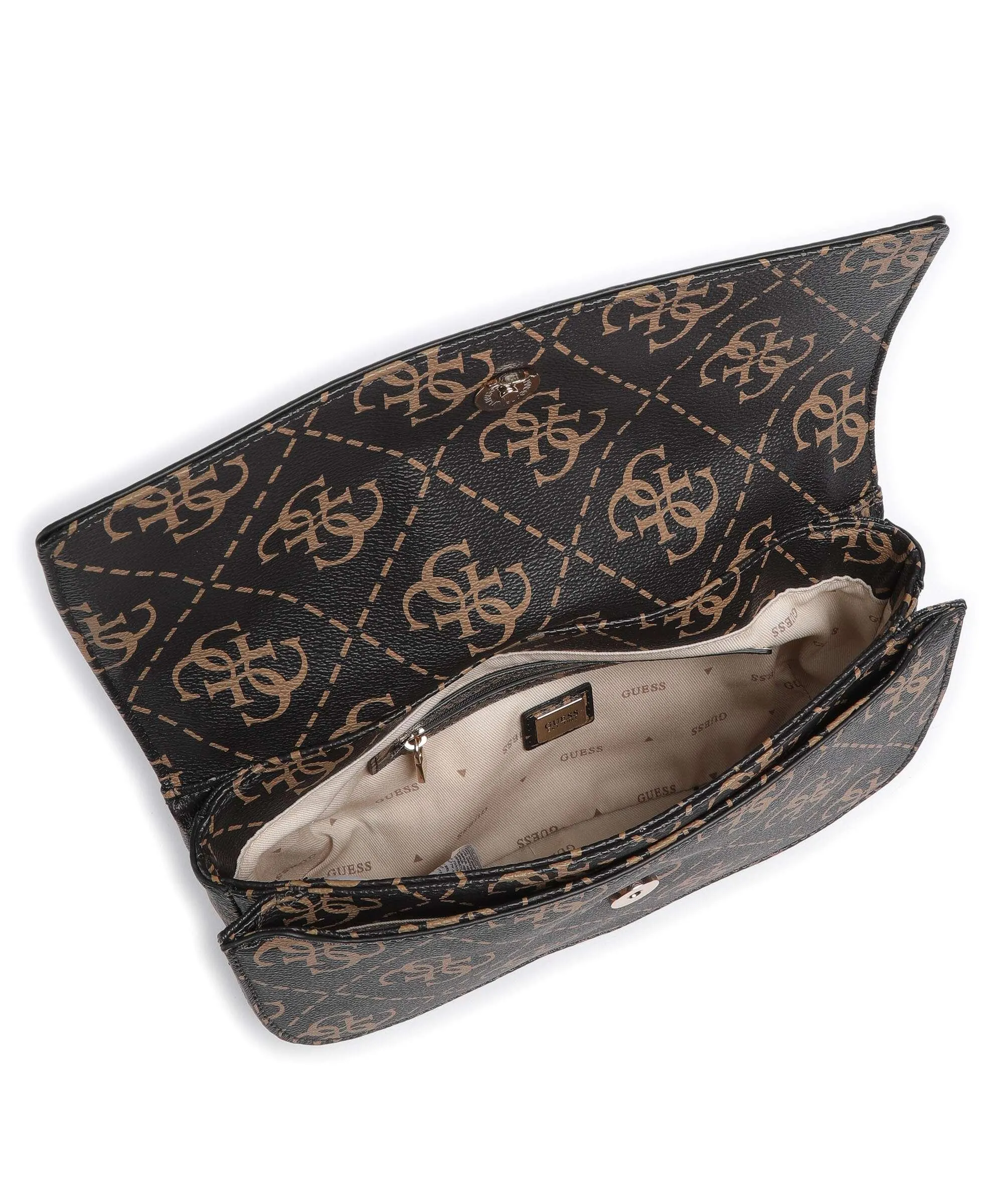  Guess Rea Borsa a tracolla pelle sintetica marrone scuro  