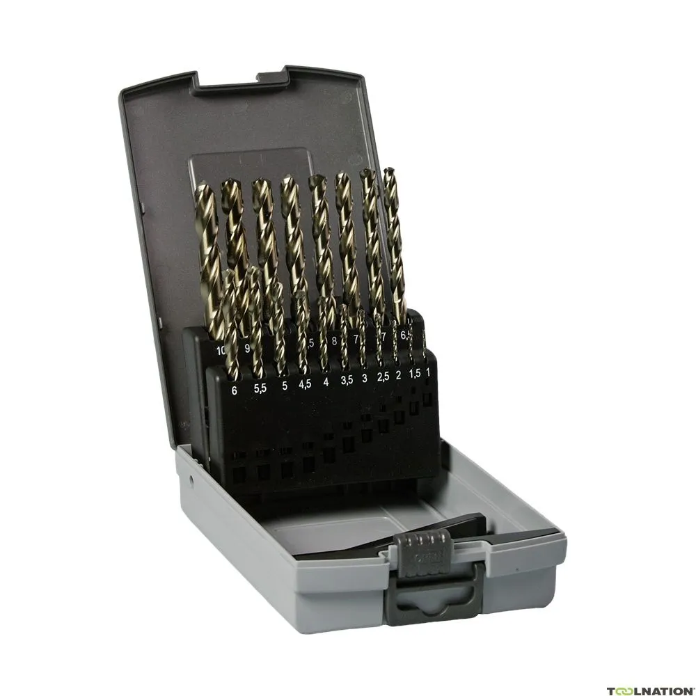 HiKOKI Accessori 780698 Set di punte per metallo HSS-CO DIN 338 da 19 pezzi