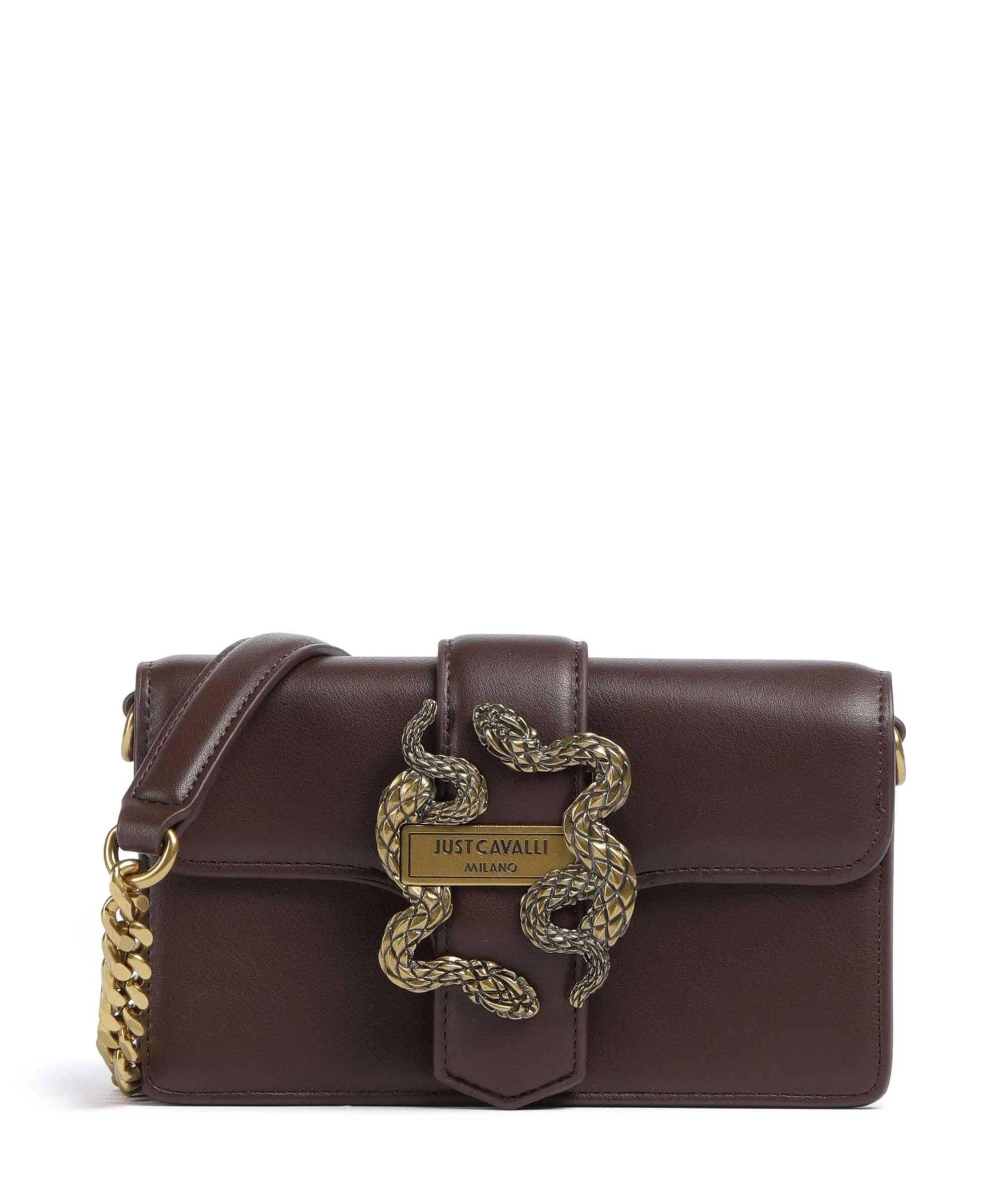  Just Cavalli Range A Style 11 Borsa a tracolla pelle sintetica marrone scuro  