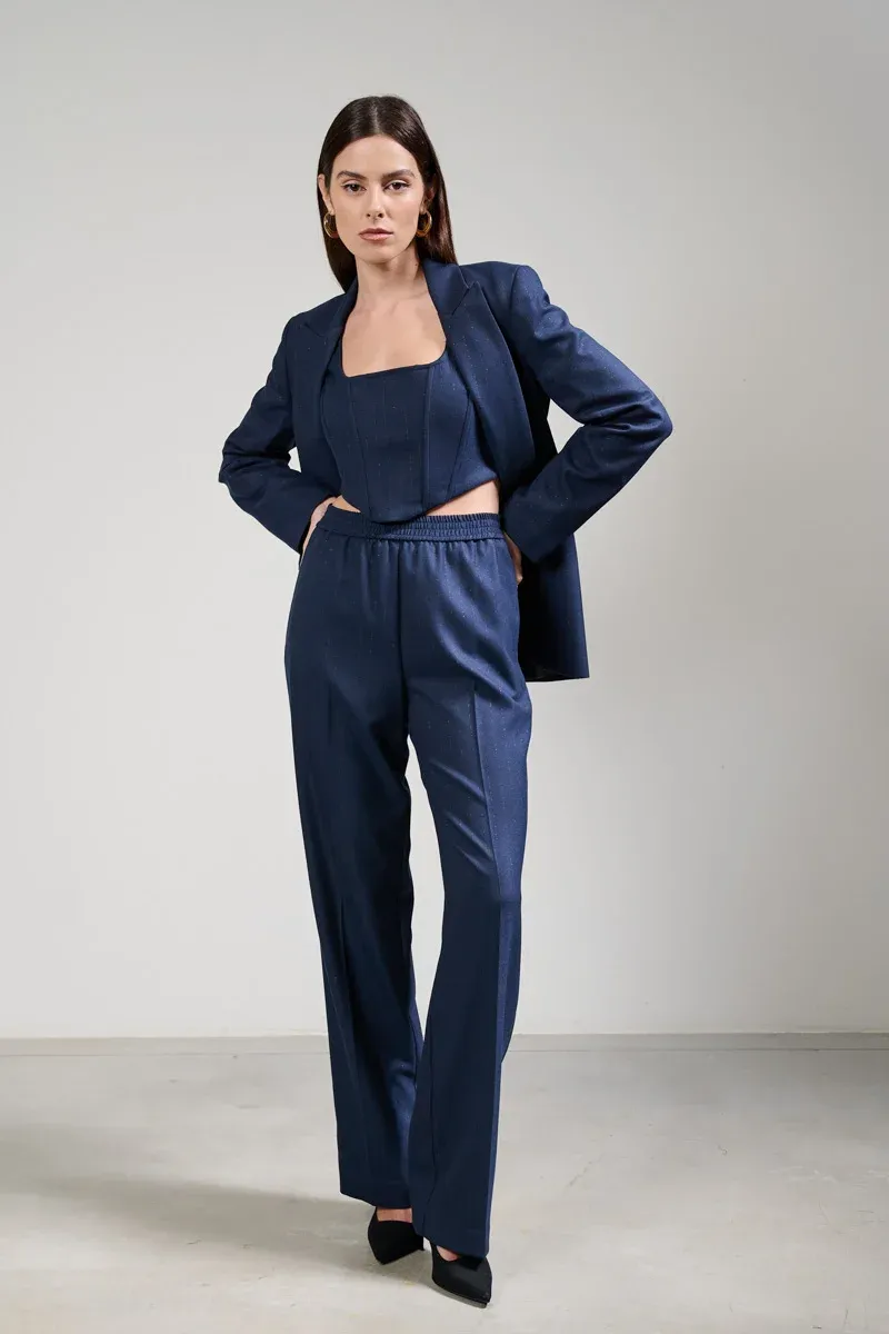 KAOS COLLECTION pantalone gessato lurex PI1CO033