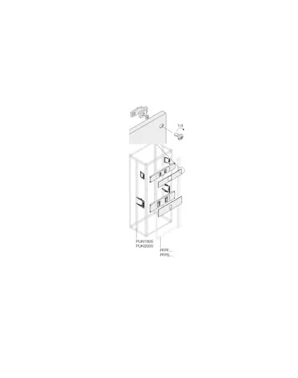 Kit di montaggio ABB per Schede di distribuzione principali, 190 x 580 x 40mm