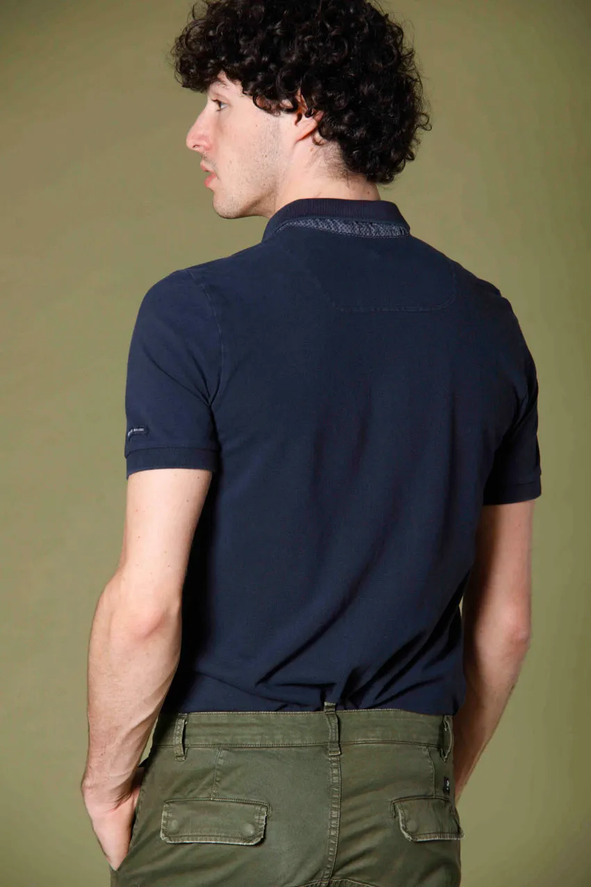 Leopardi polo homme en piquet avec détails de couture régulier ①