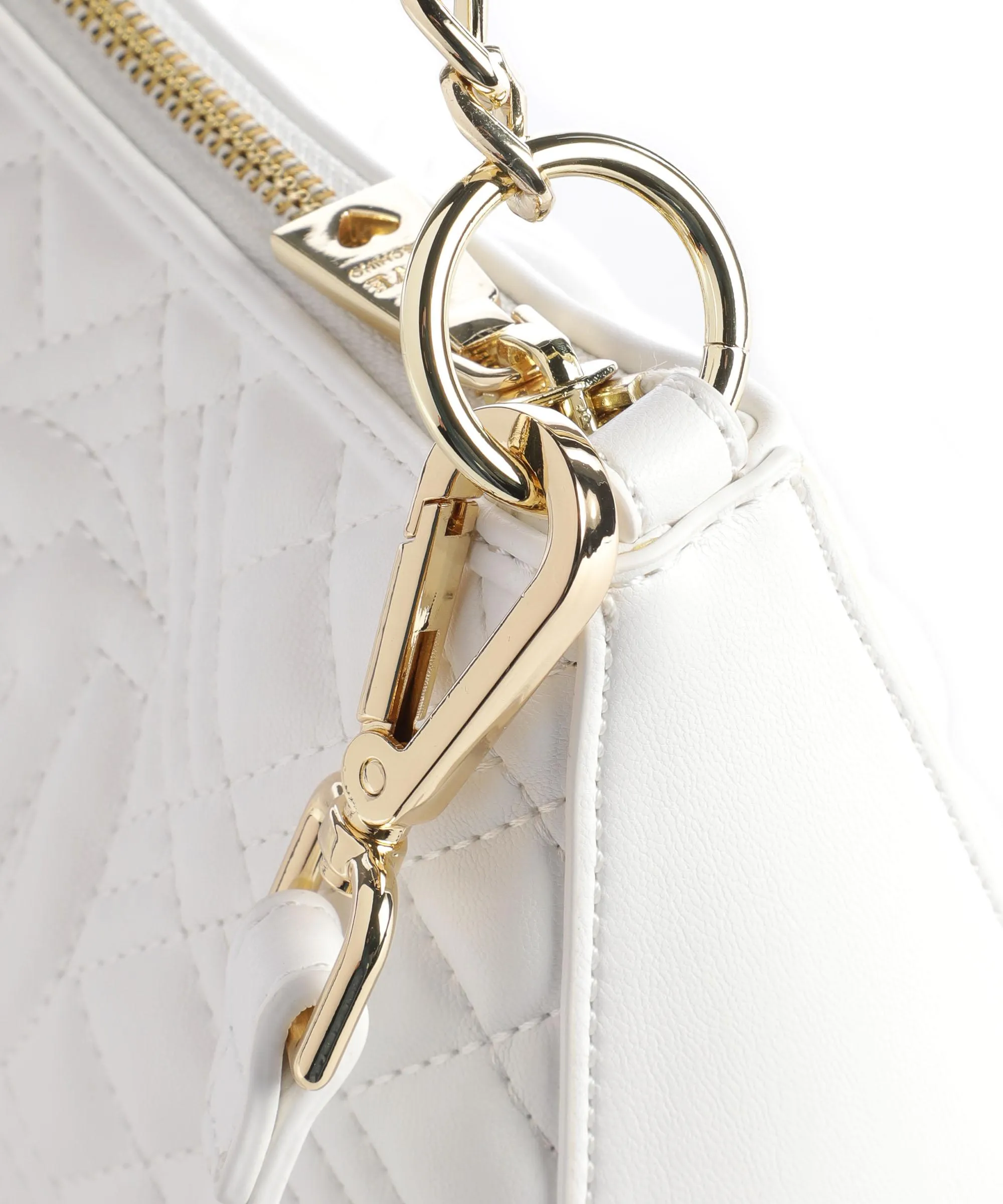  Love Moschino Quilted Borsa a spalla pelle sintetica bianco  