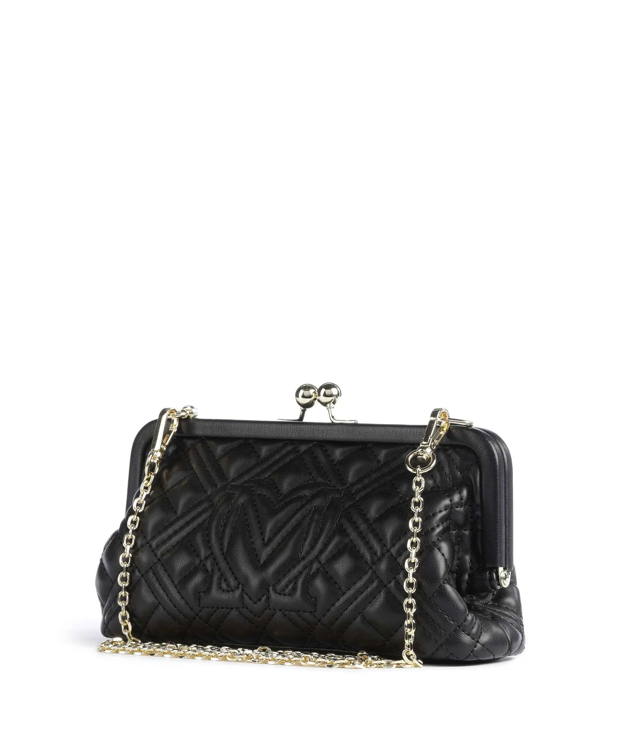  Love Moschino Quilted Borsa a tracolla pelle sintetica nero  
