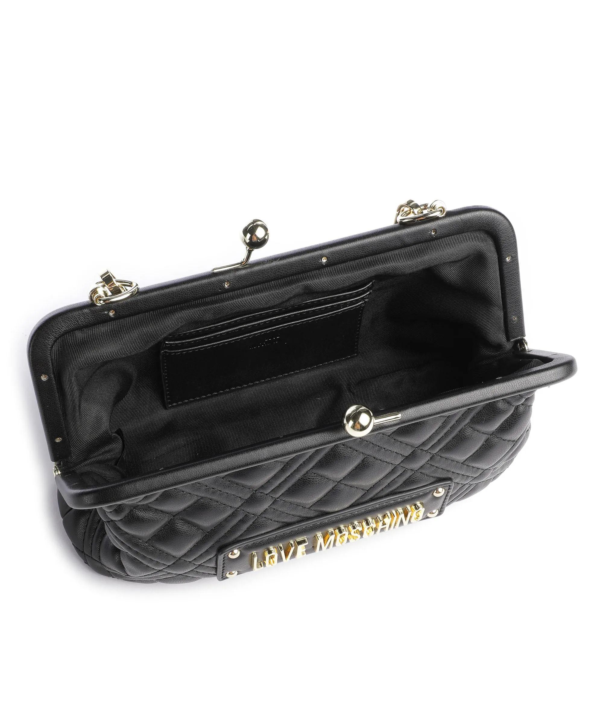  Love Moschino Quilted Borsa a tracolla pelle sintetica nero  