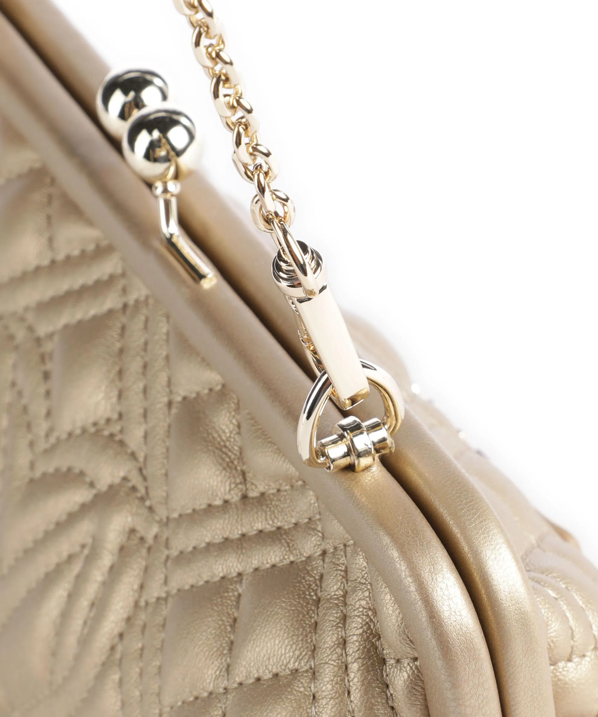  Love Moschino Quilted Borsa a tracolla pelle sintetica oro  
