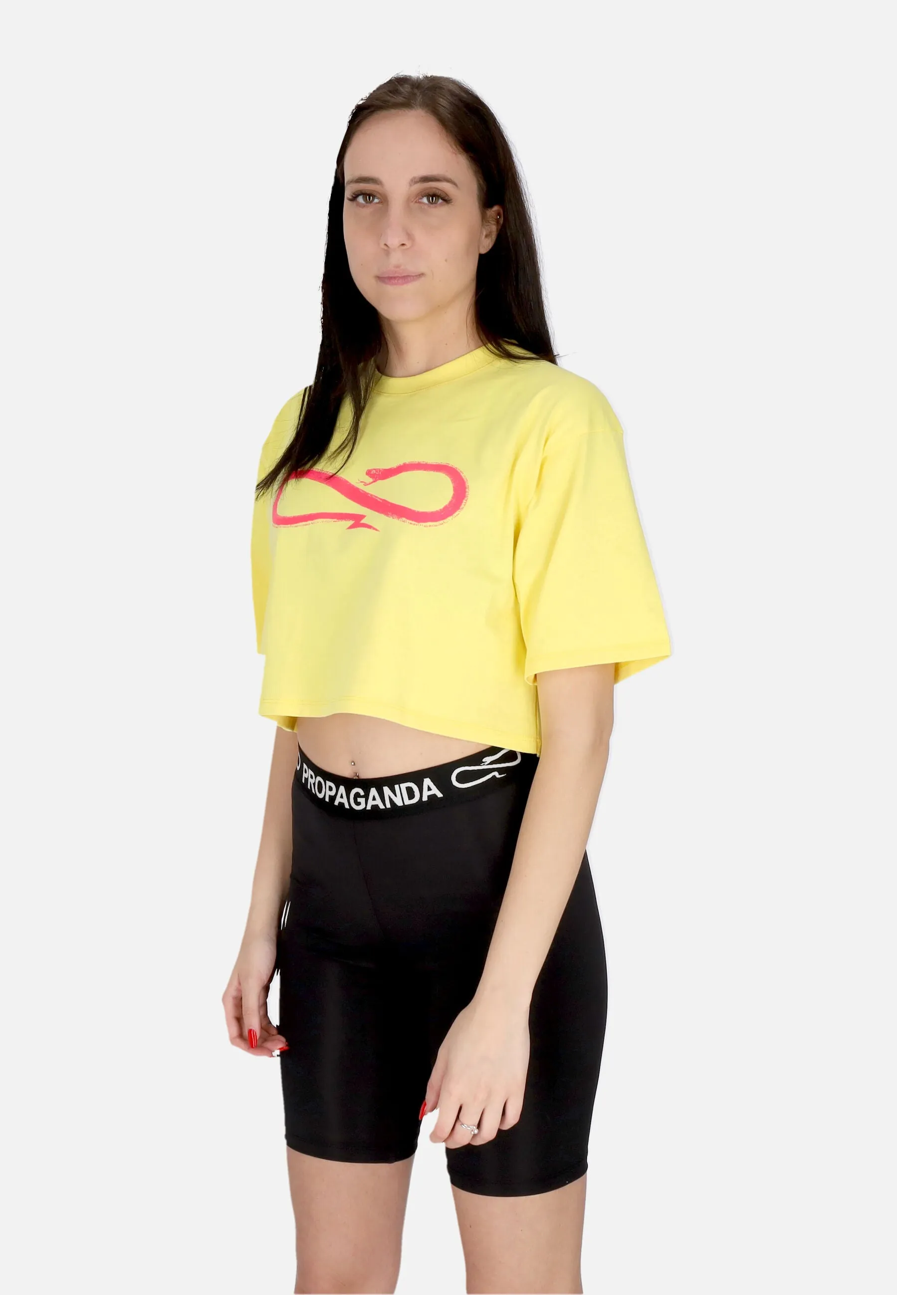 Maglietta Corta Donna W Logo Crop Top Tee Aurora