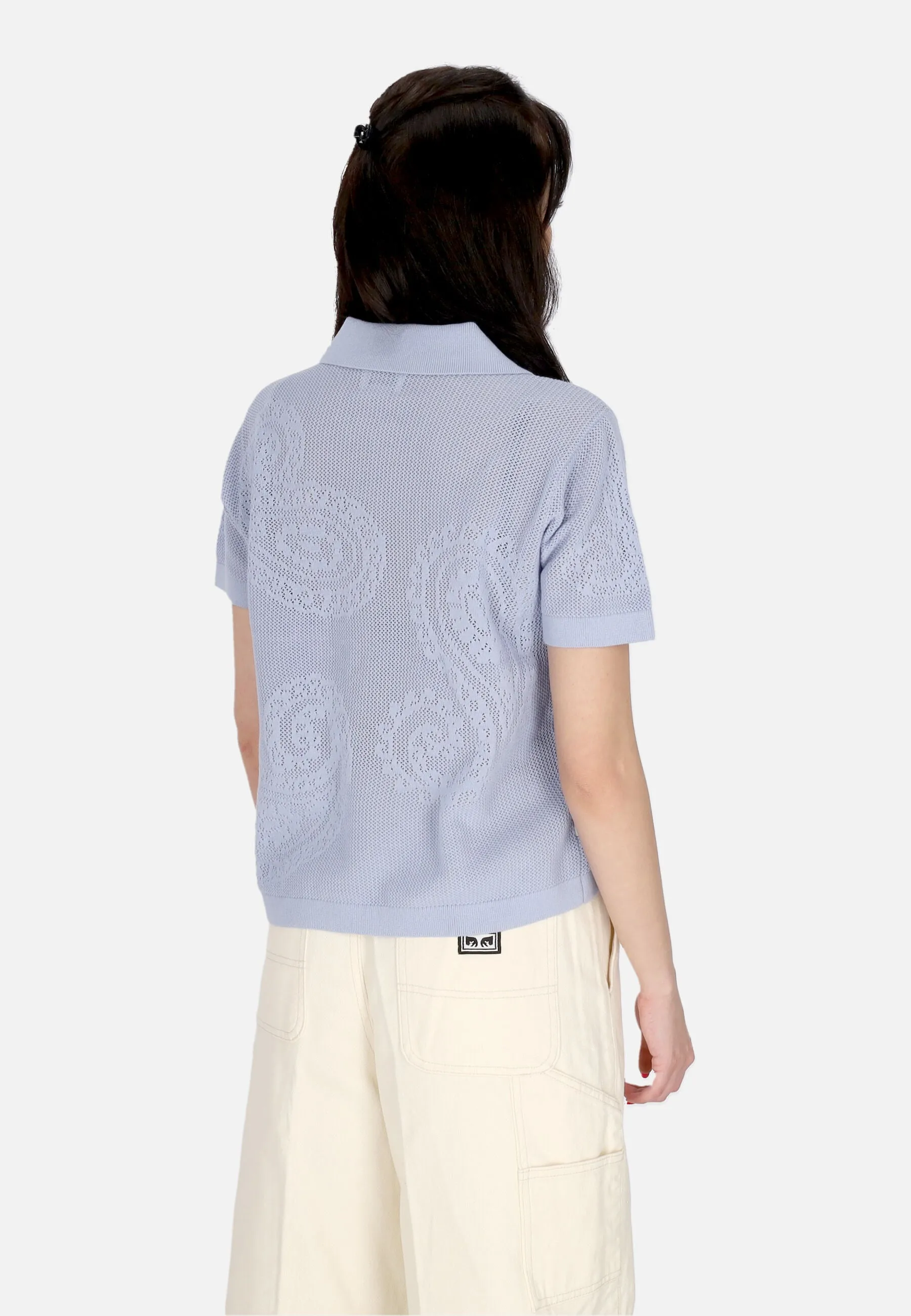 Maglietta Donna W Briana Open Knit Shirt Hydrangea