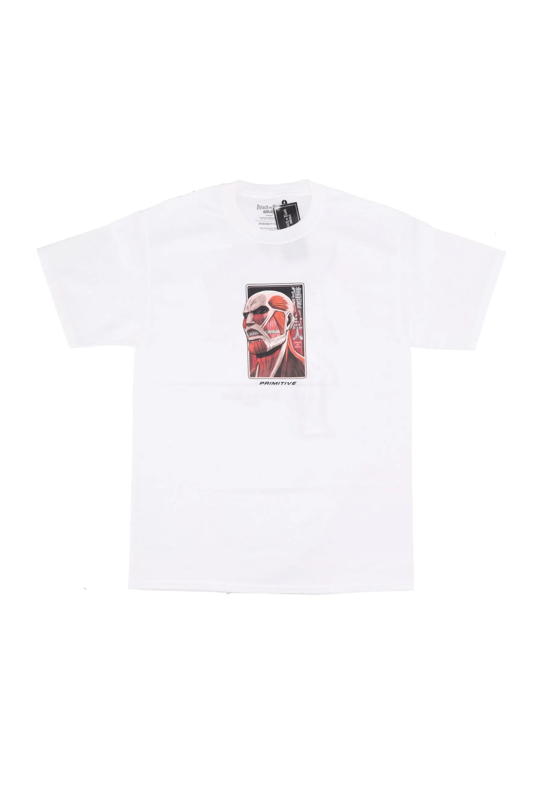 Maglietta Uomo Colossal Dirty P Tee X Attack On Titan White