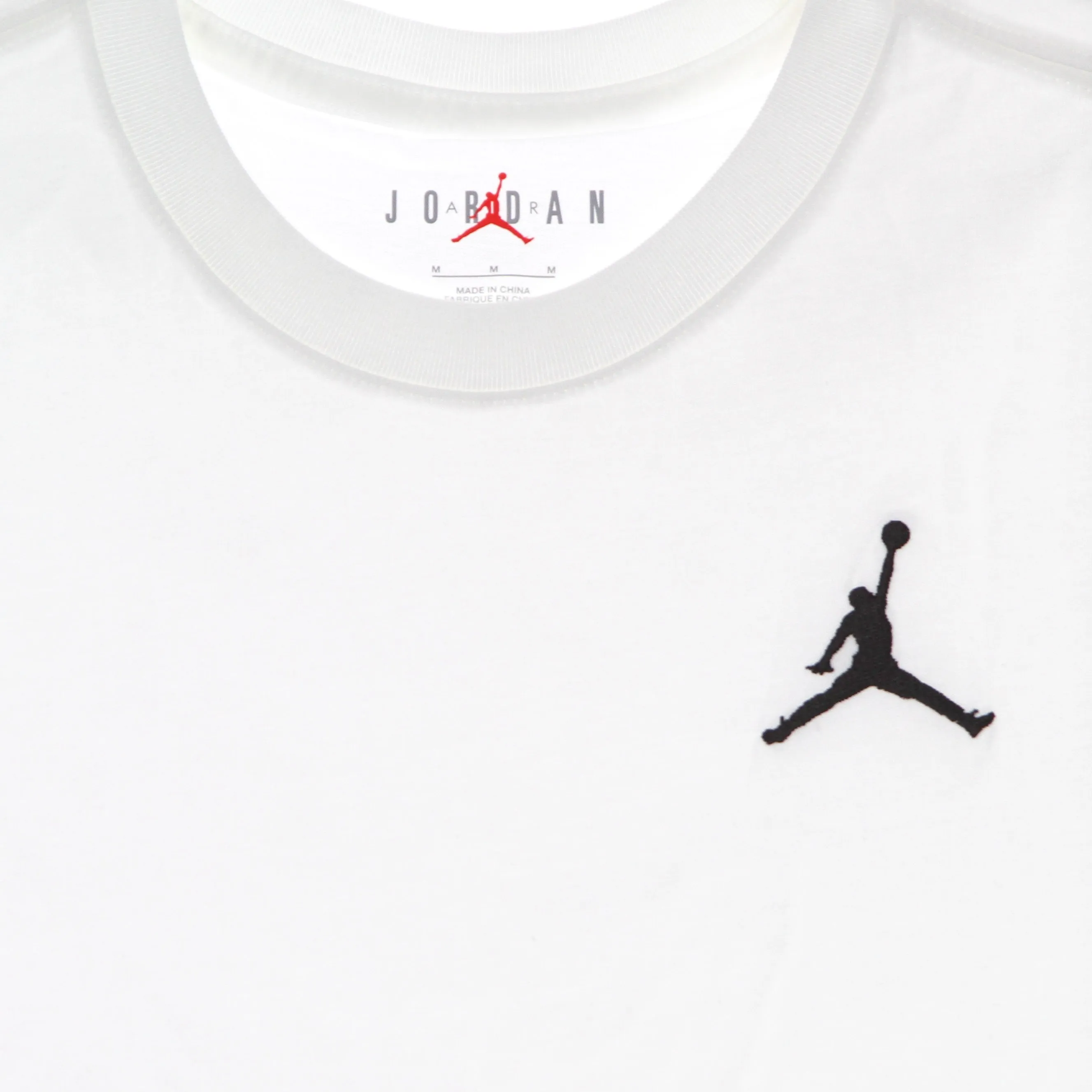 Maglietta Uomo Jumpman Embroidered Tee White/black