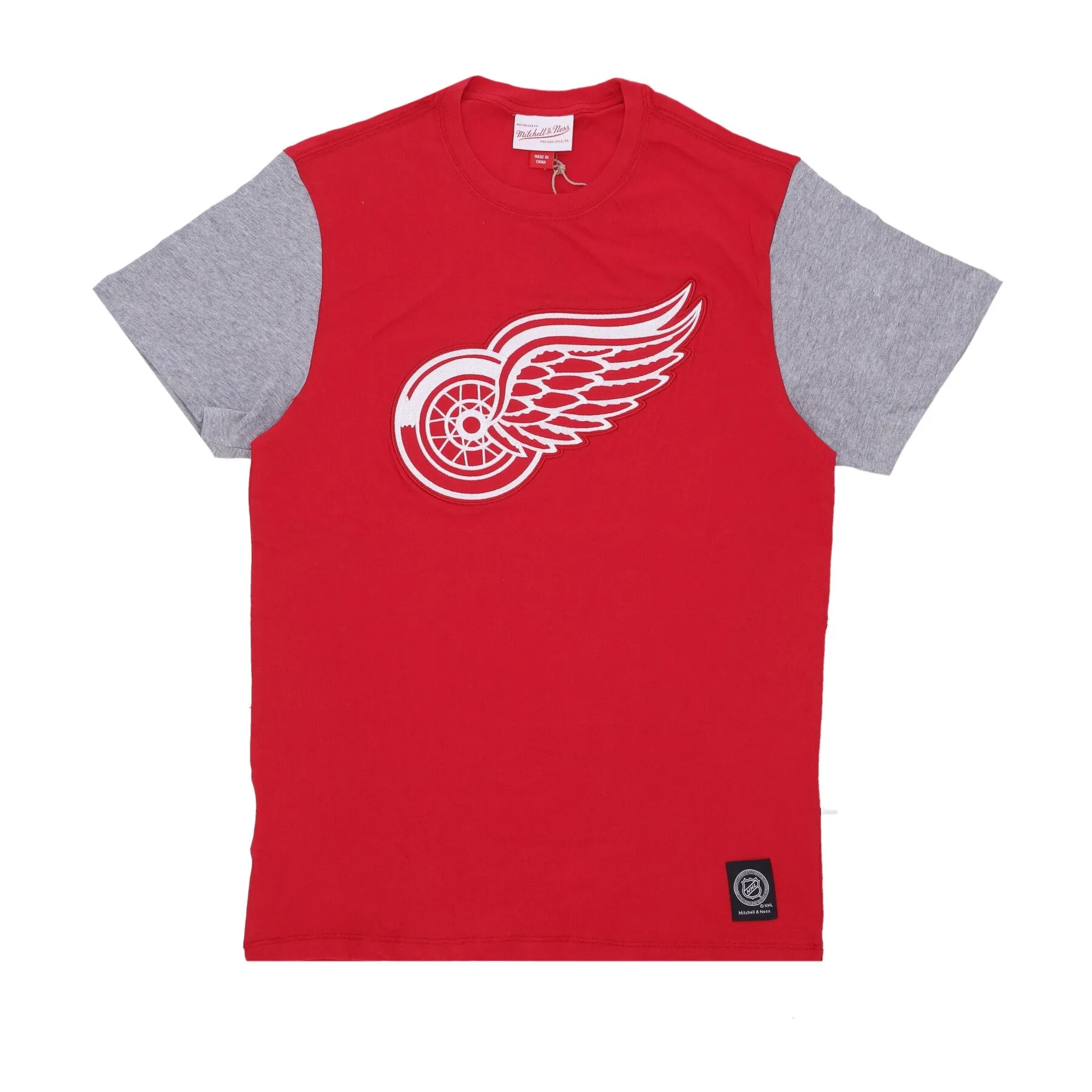 Maglietta Uomo Nhl Color Blocked Tee Detwin Scarlet