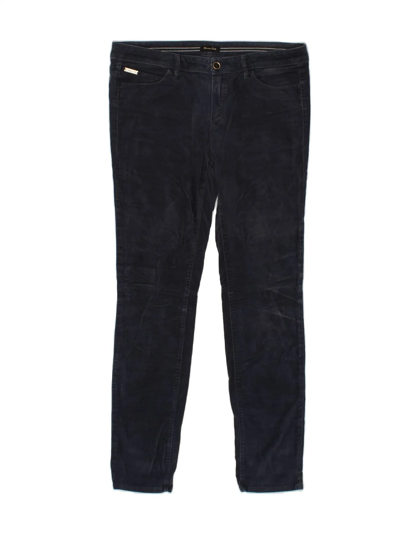 MASSIMO DUTTI Womens Casual Trousers EU 42 Large W32 L31 Navy Blue