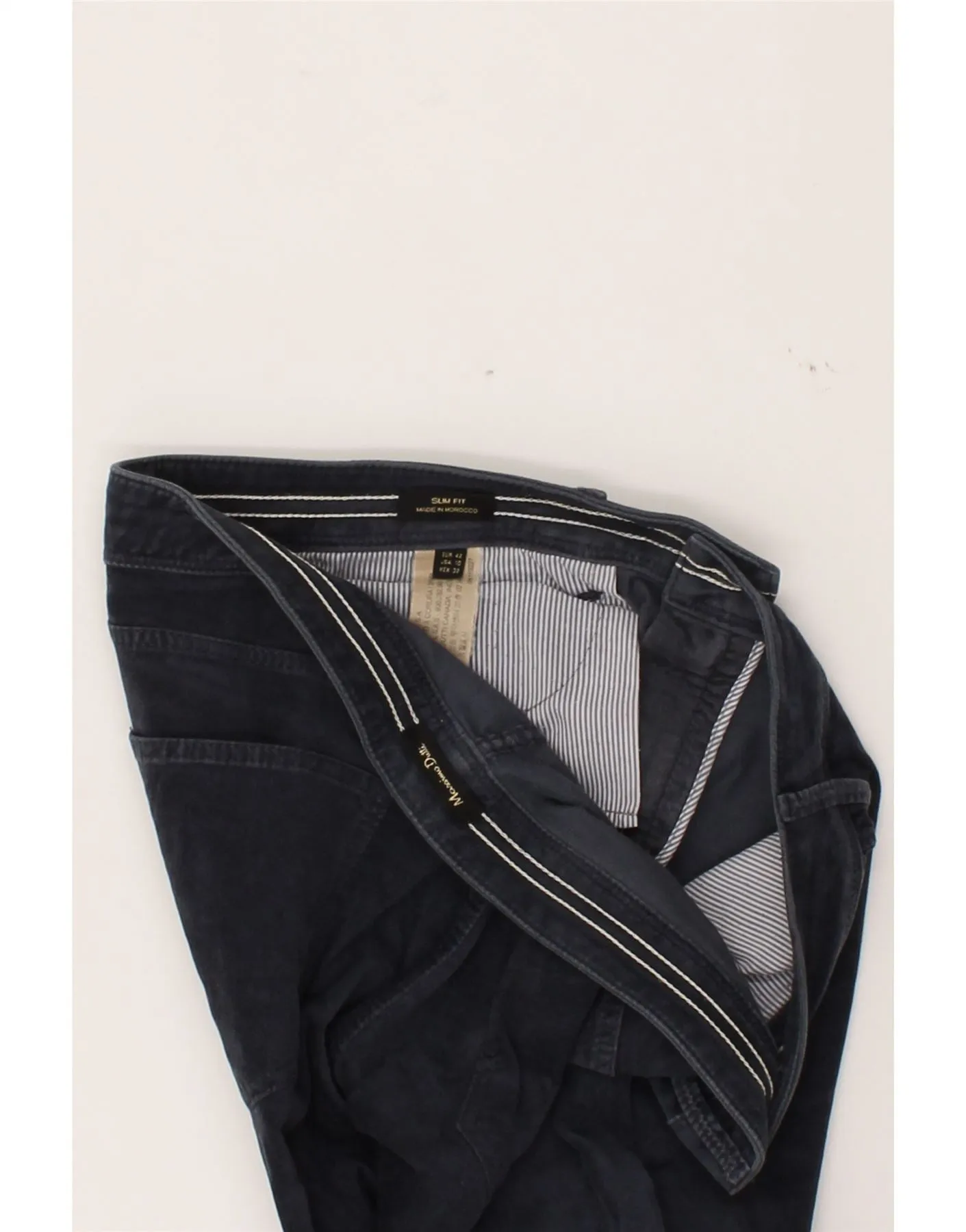 MASSIMO DUTTI Womens Casual Trousers EU 42 Large W32 L31 Navy Blue