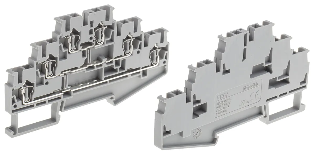 Morsettiera passante RS PRO, Grigio, 20A