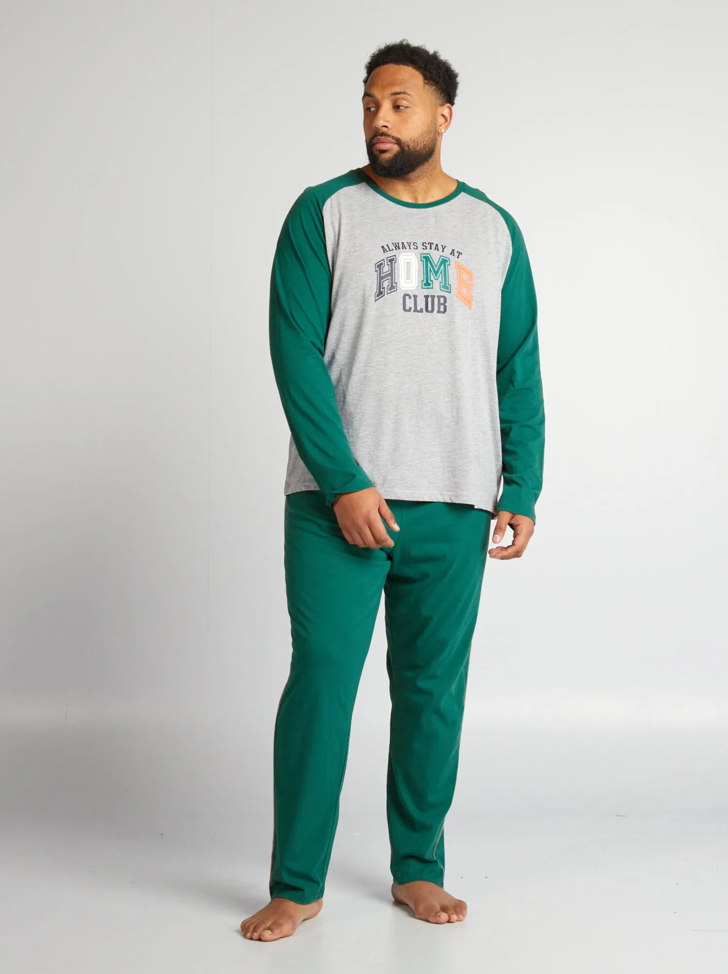 Pigiama corto in jersey - T-shirt + pantaloni - 2 pezzi - VERDE