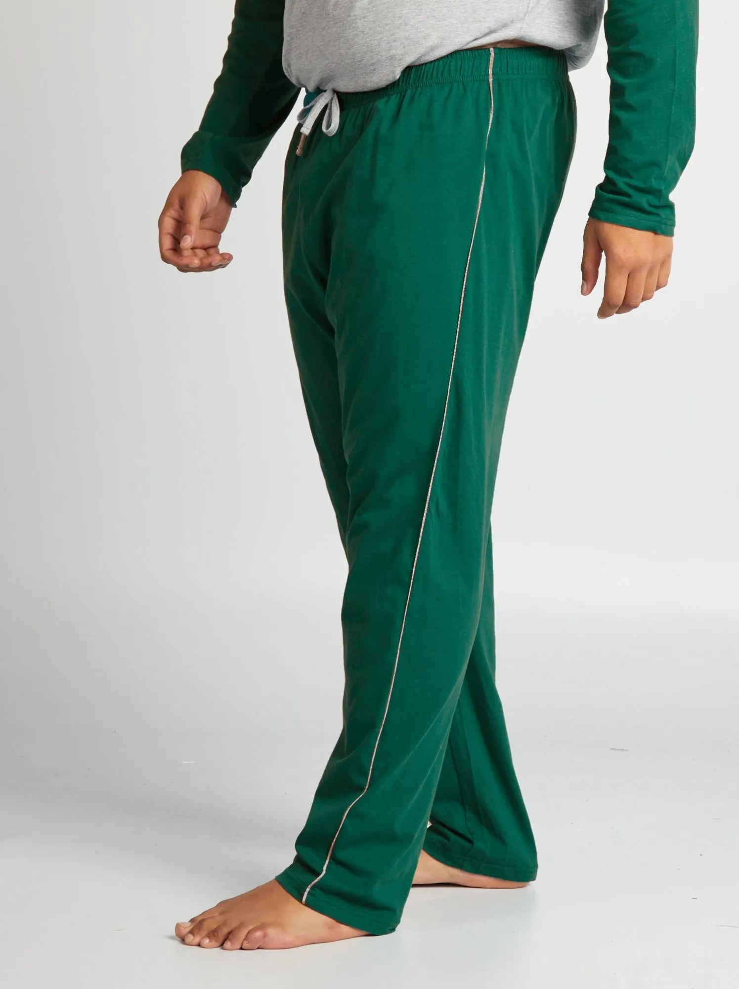 Pigiama corto in jersey - T-shirt + pantaloni - 2 pezzi - VERDE