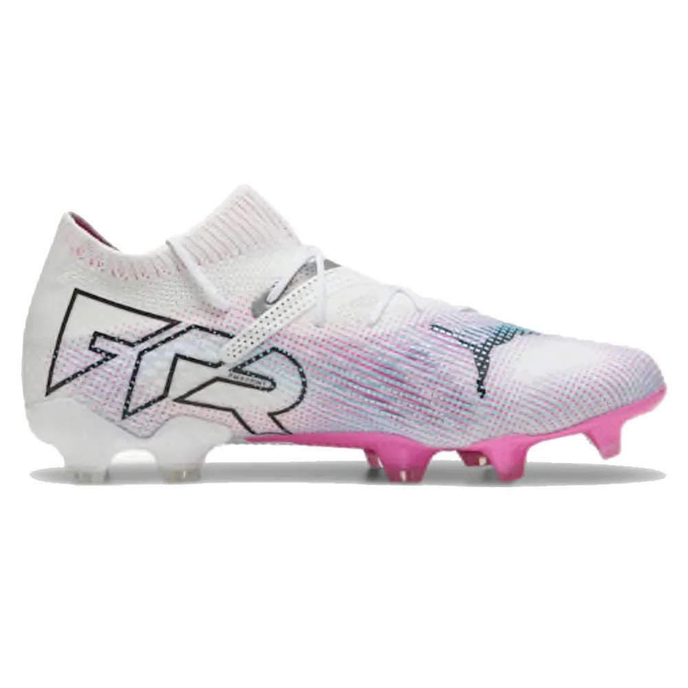 Puma Future 7 Ultimate Fg/Ag Bianco Rosa Nero - Scarpe Da Calcio Uomo