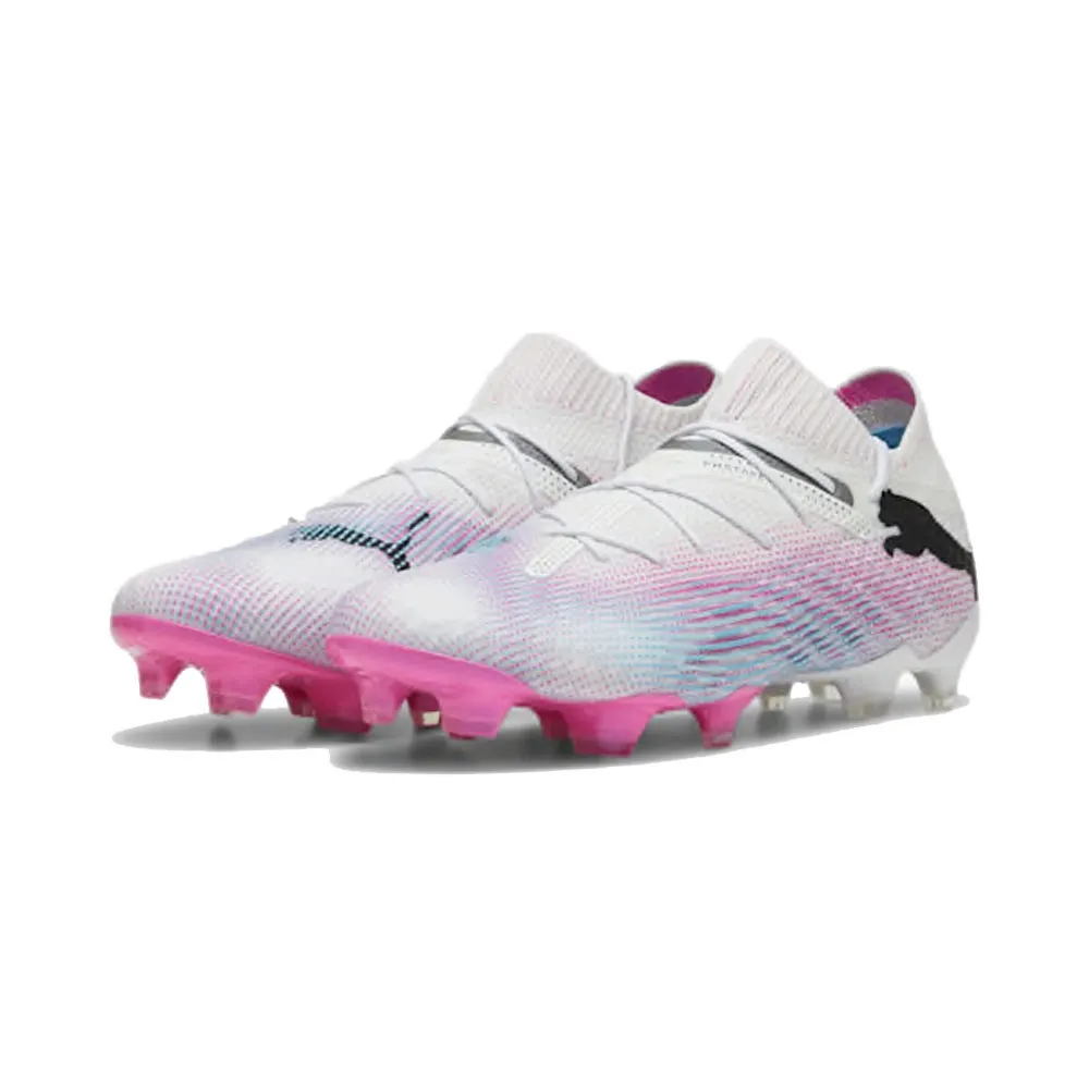 Puma Future 7 Ultimate Fg/Ag Bianco Rosa Nero - Scarpe Da Calcio Uomo
