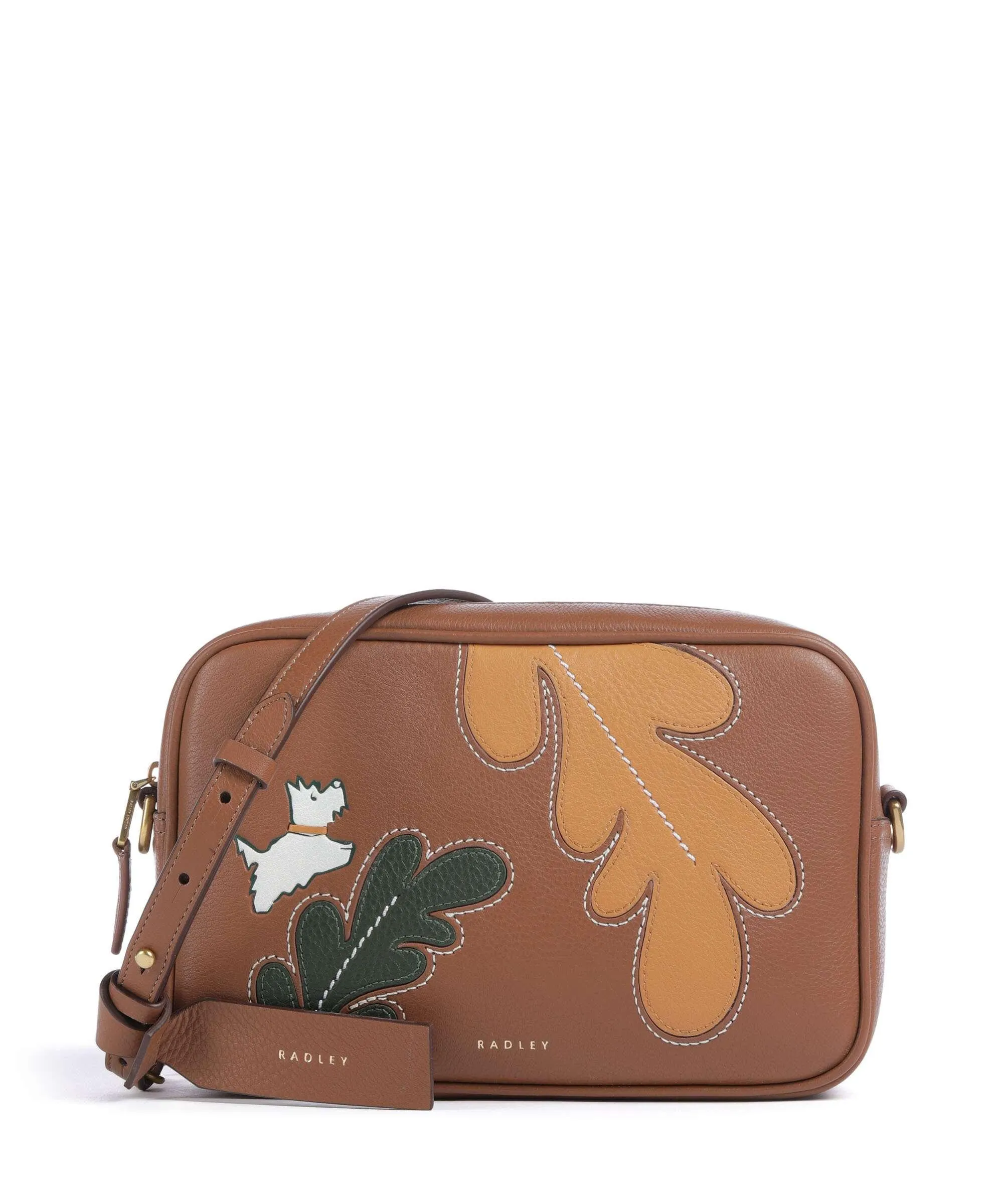  Radley London Autumn Editions Borsa a tracolla pelle di vacchetta grana marrone  