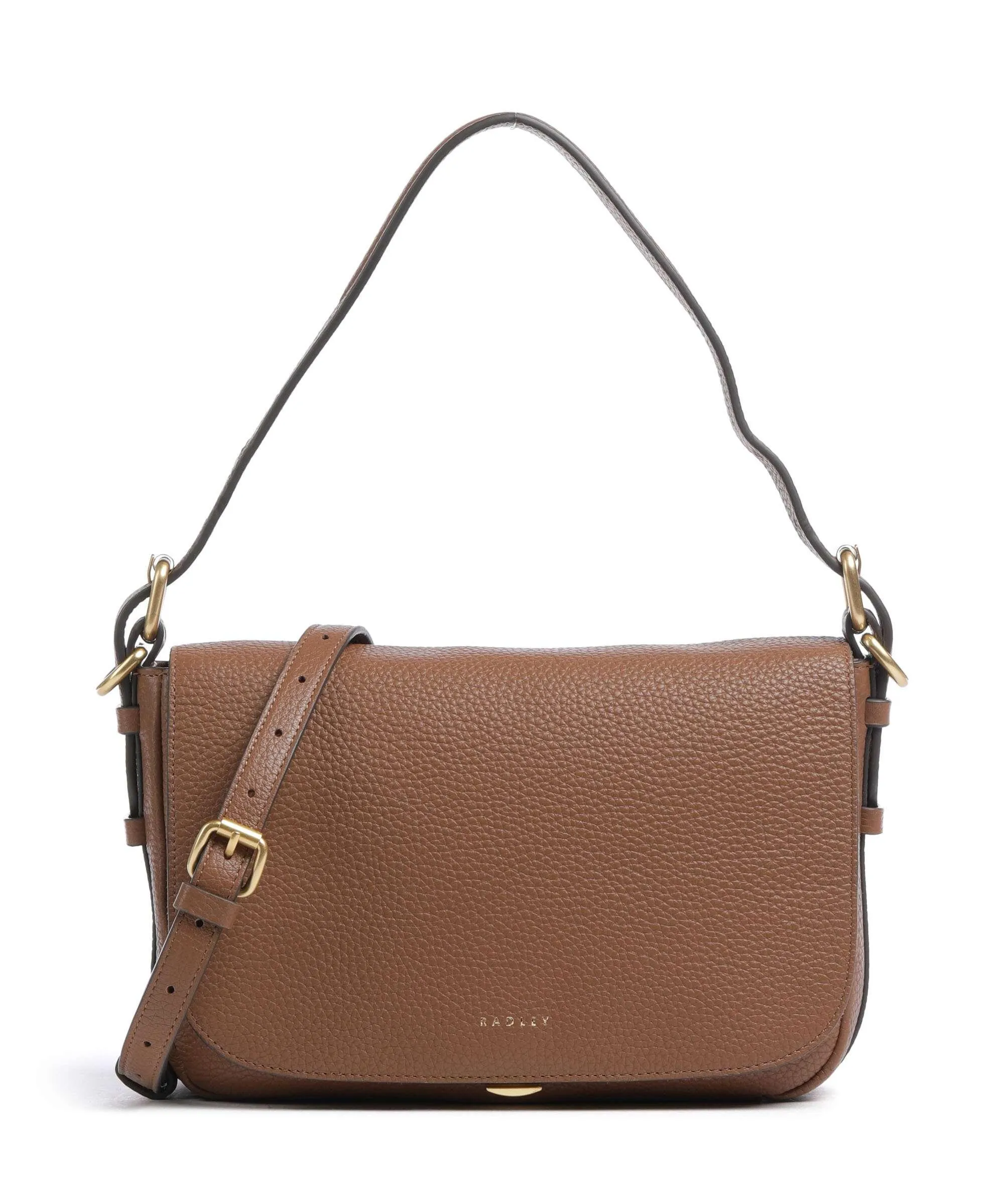  Radley London Graffton Street Borsa a spalla pelle di vacchetta grana marrone  