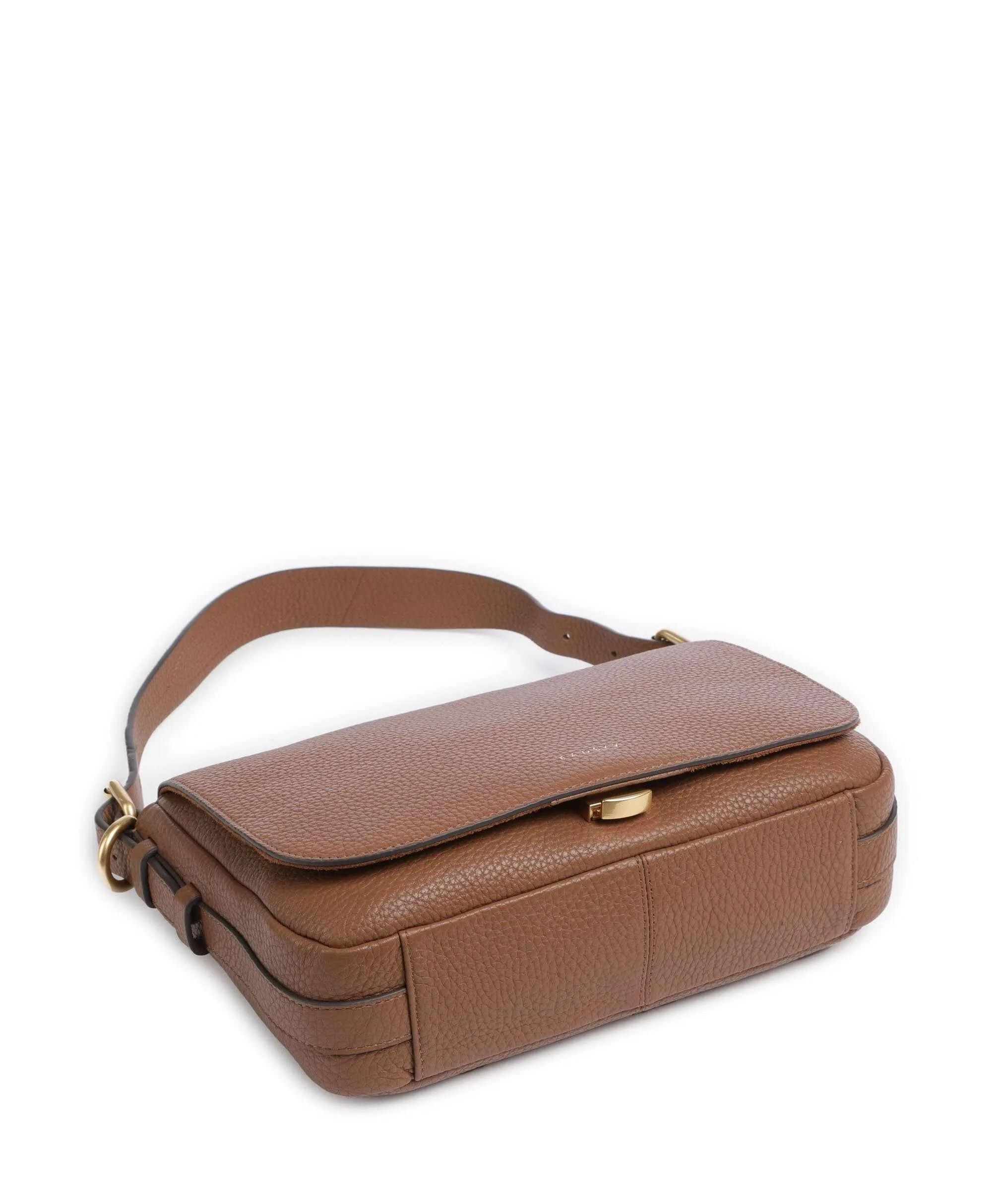  Radley London Graffton Street Borsa a spalla pelle di vacchetta grana marrone  