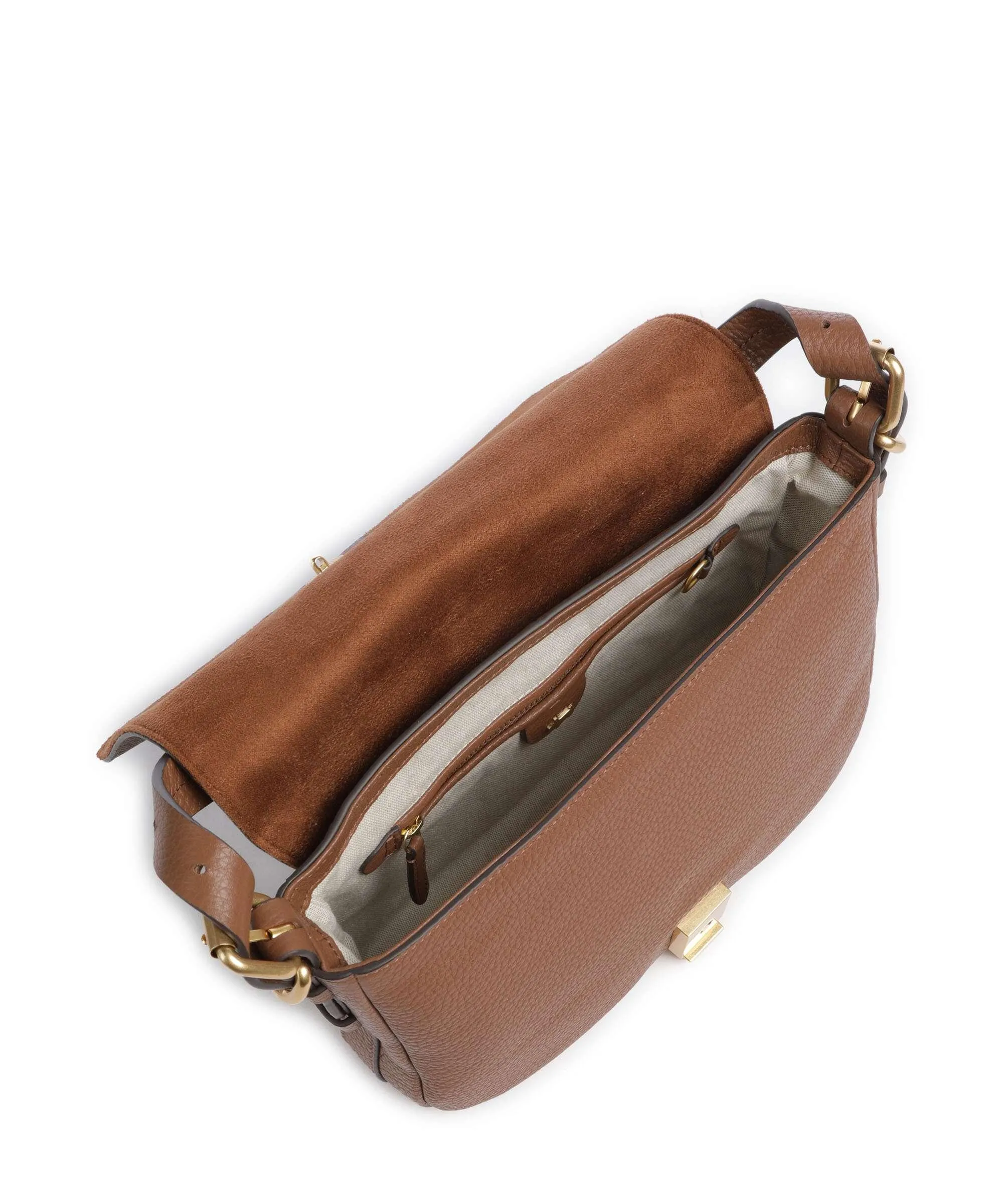  Radley London Graffton Street Borsa a spalla pelle di vacchetta grana marrone  