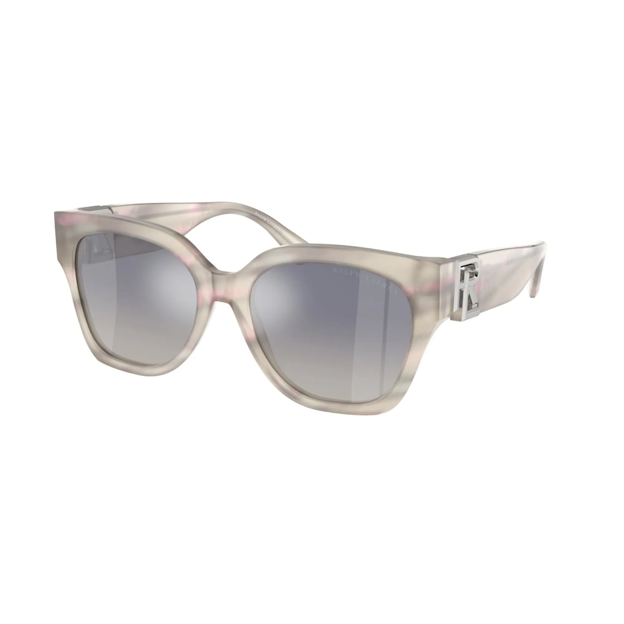   Ralph Lauren RL 8221 The Overszed Ricky 61774L Guscio D'ostrica Lilla/grigio | Occhiale Da Sole Donna 