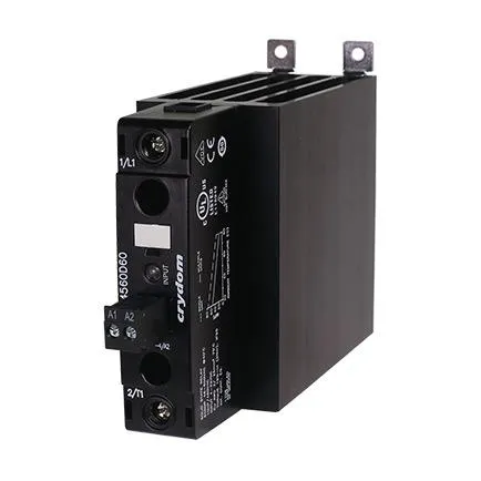 Relè a stato solido DR4560D60J, Guida DIN, 60 A, 600 V c.a., Accensione a tensione zero DR45