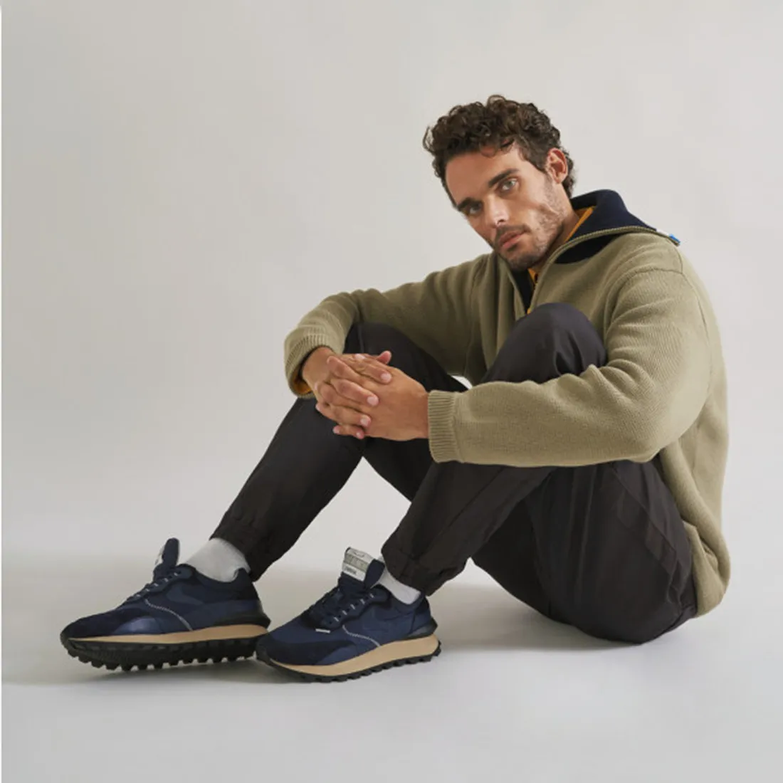 Sneaker da uomo Voile Blanche Qwark Hype blu