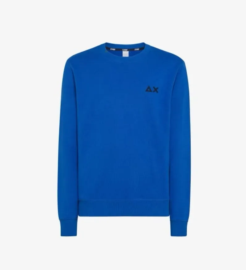 Sun68 felpa girocollo round neck cotton f43103 blu royal