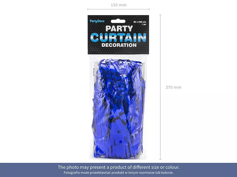 Tendina a fili blu elettrico 90cm x 2,5m