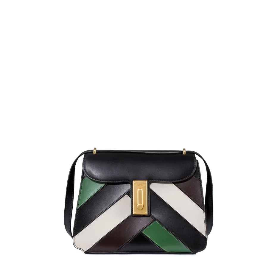 Tosca Blu Borsa a Tracolla Diplomatica Nero/Multicolor