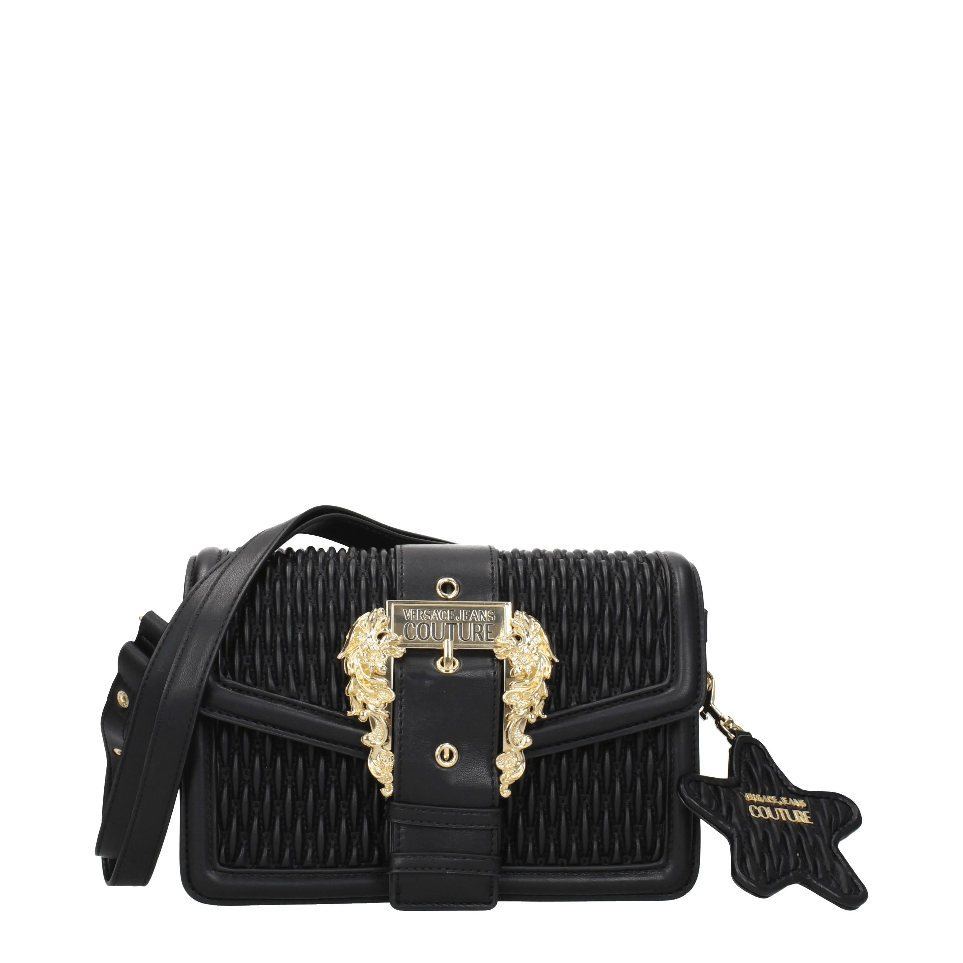 Versace Jeans Borse a Spalla Couture Donna Poliuretano Nero