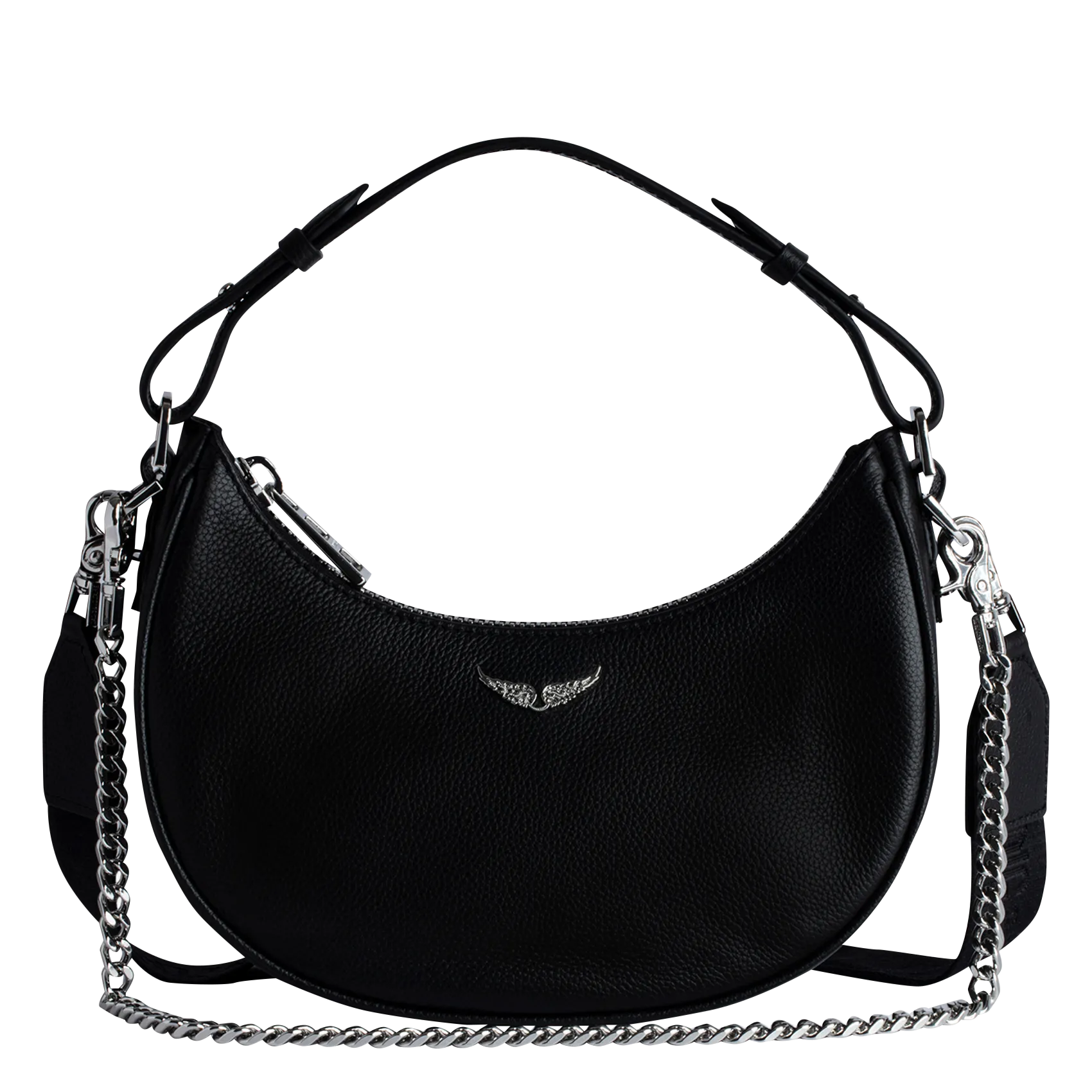  ZADIG&VOLTAIRE   MOONROCK - Borsa a spalla in pelle | Nero