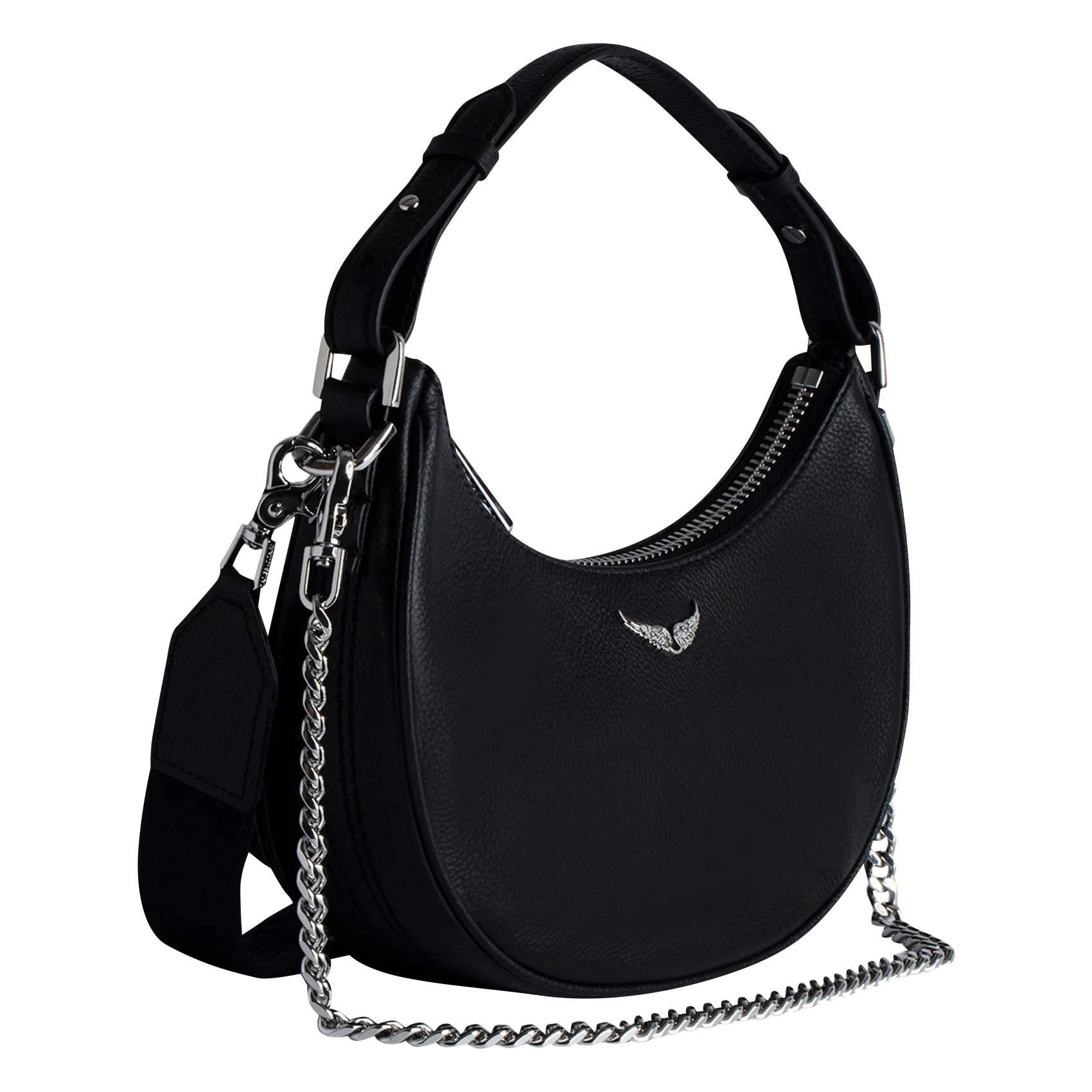  ZADIG&VOLTAIRE   MOONROCK - Borsa a spalla in pelle | Nero